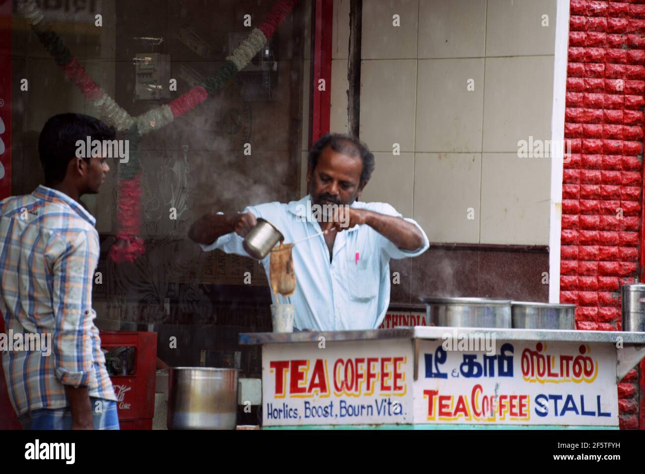 RAMESWARAM-TEA COFFEE SHOP Stock Photo