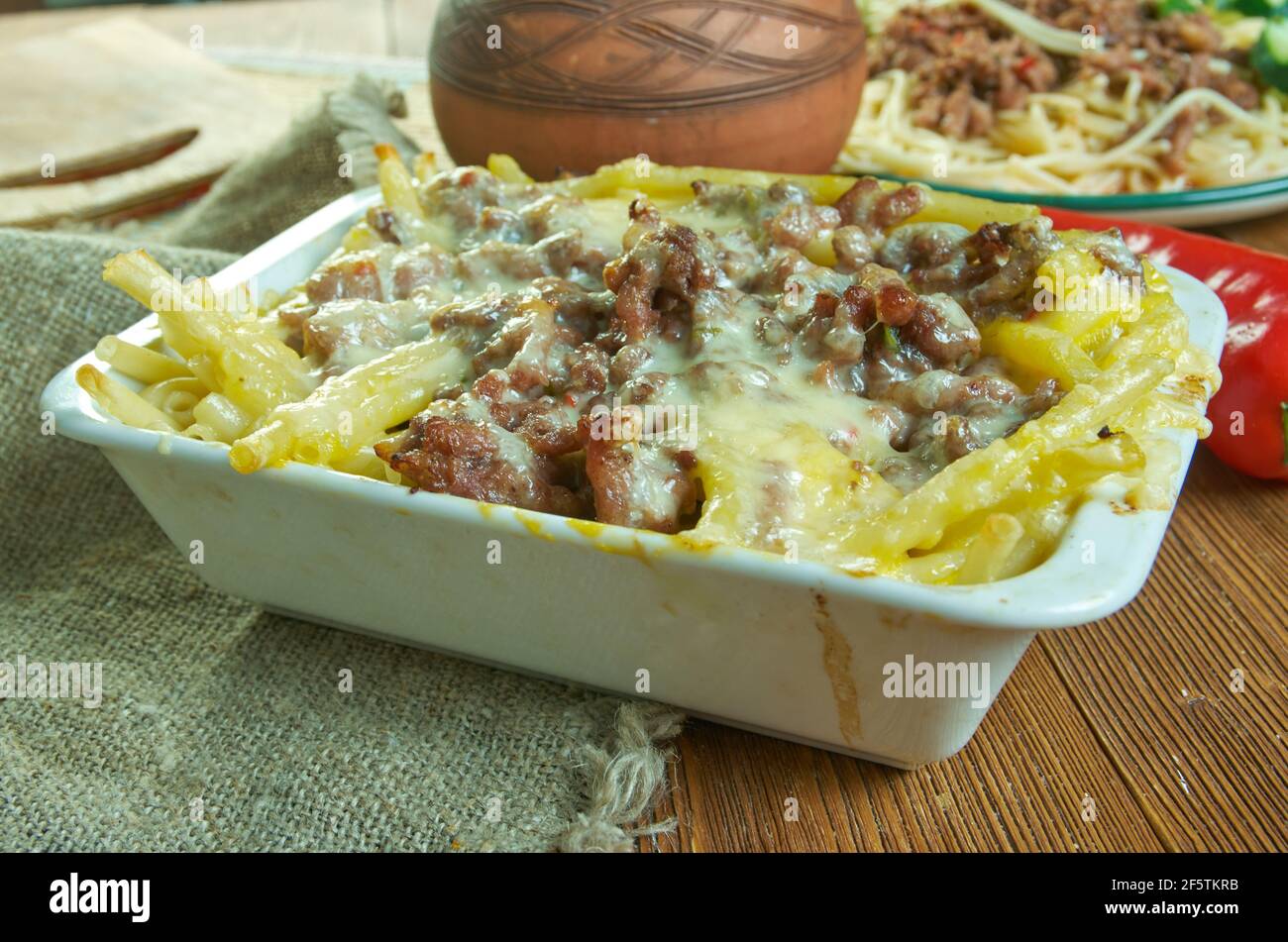 Greek Ziti Bake casserole pastitsio combines béchamel Stock Photo Alamy