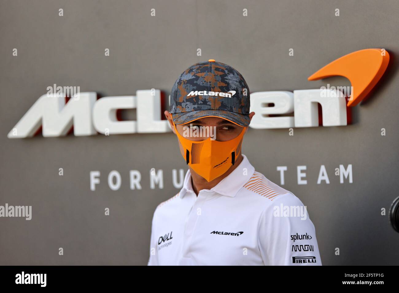 Sakhir, Bahrain. 28th Mar, 2021. Lando Norris (GBR) McLaren. Bahrain Grand Prix, Sunday 28th March 2021. Sakhir, Bahrain. Credit: James Moy/Alamy Live News Stock Photo