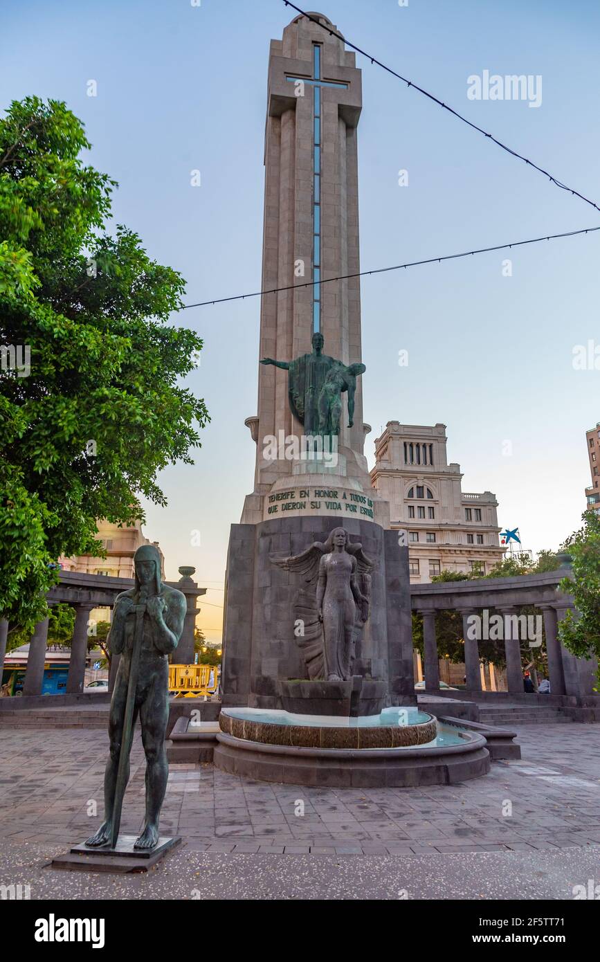 Monument to the fallen at Santa Cruz de Tenerife, Canary islands, Spain. Stock Photo