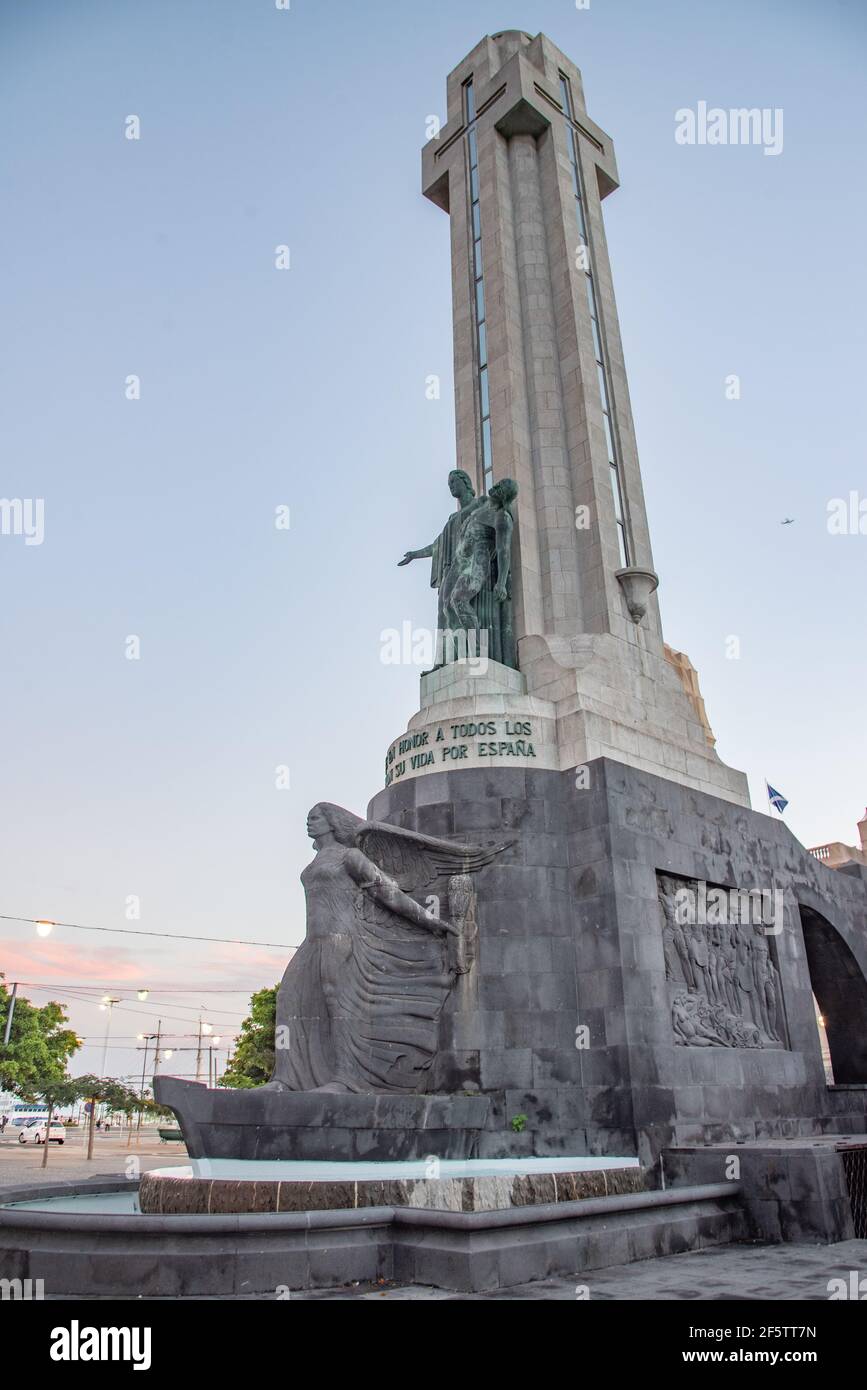 Monument to the fallen at Santa Cruz de Tenerife, Canary islands, Spain. Stock Photo
