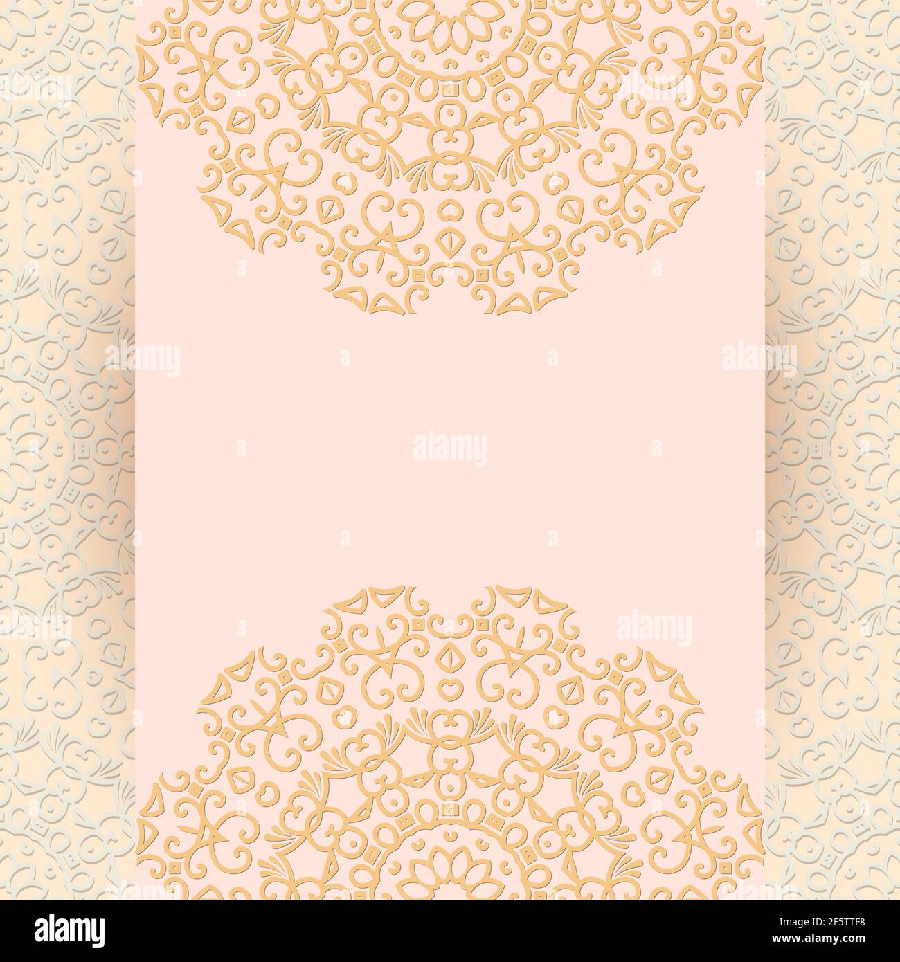 Light color invitation card design with mandala.Floral background  decoration Stock Vector Image \u0026 Art - Alamy, image size:1300x1390