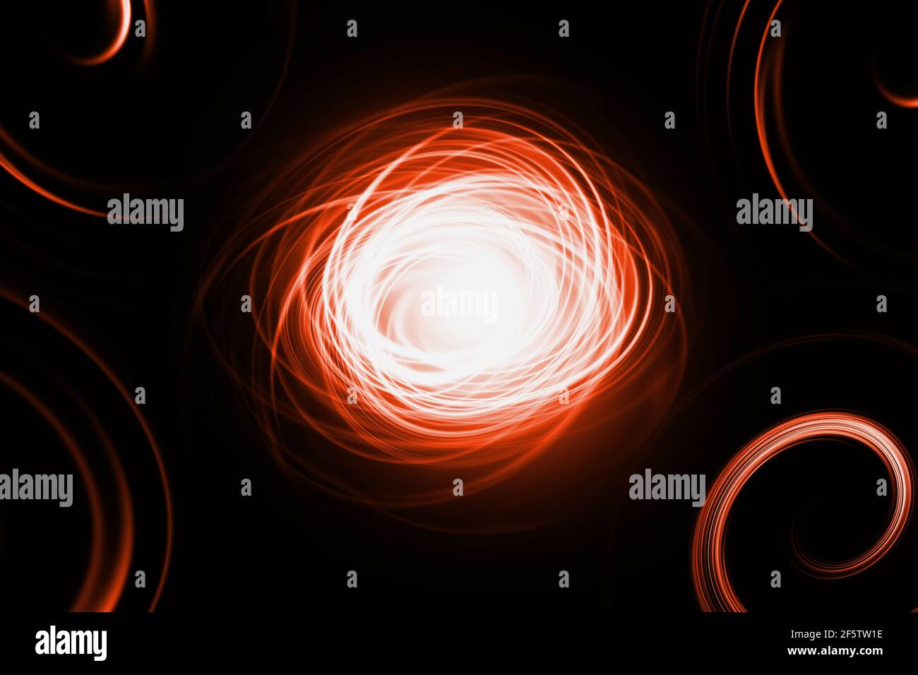 Abstract glowing portal on the black background Stock Photo - Alamy
