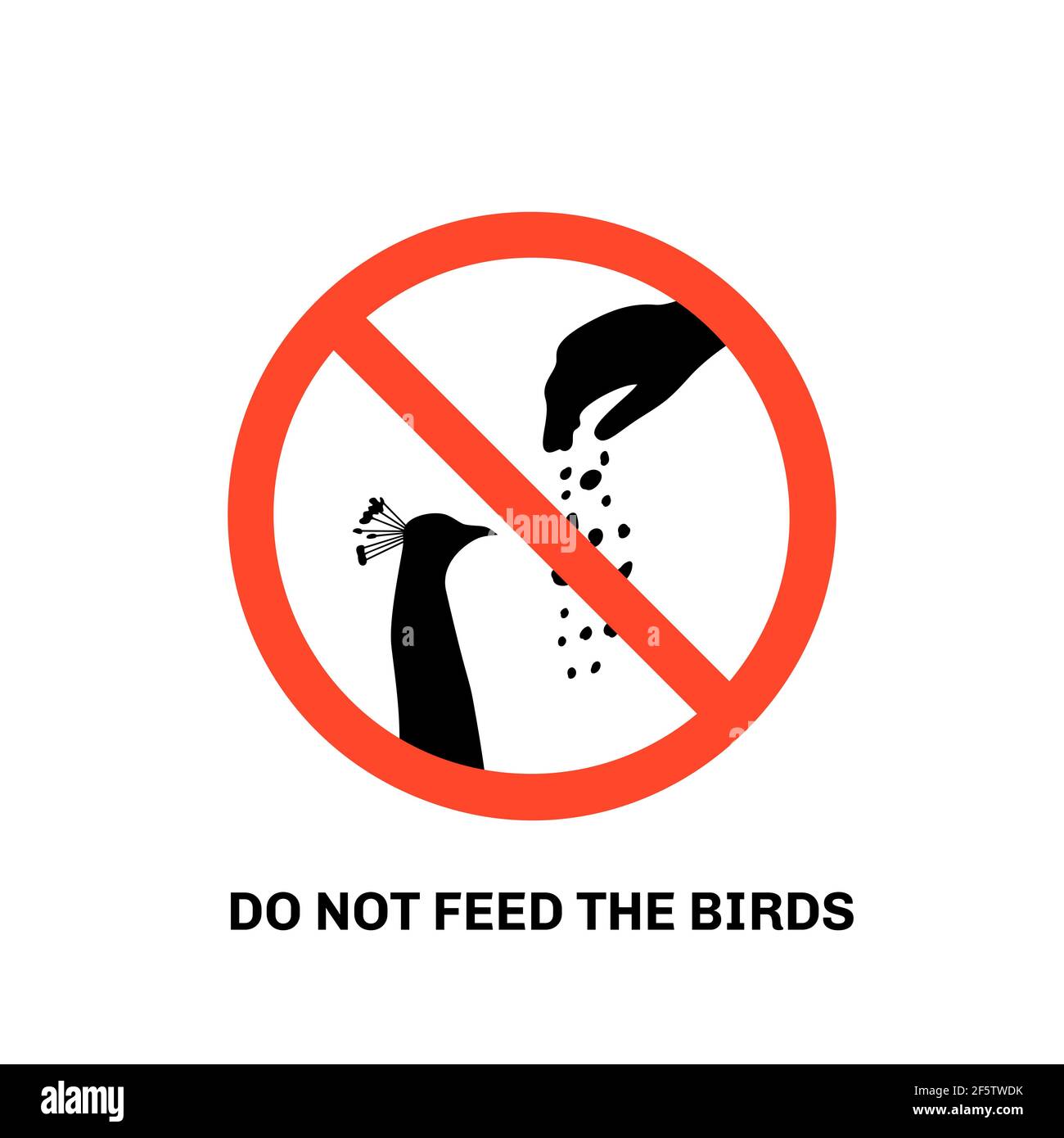 Sign dont feed the birds Stock Vector Images Alamy
