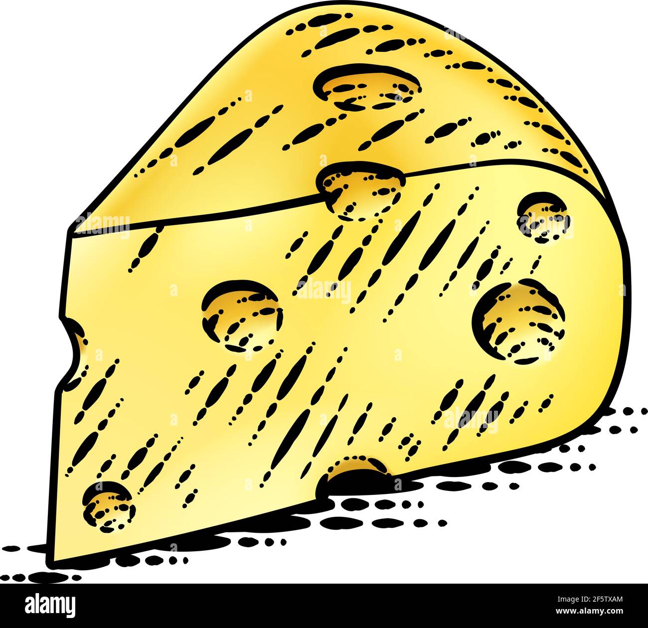 Swiss Cheese Vintage Woodcut Etching Style Stock Vector Image & Art Alamy