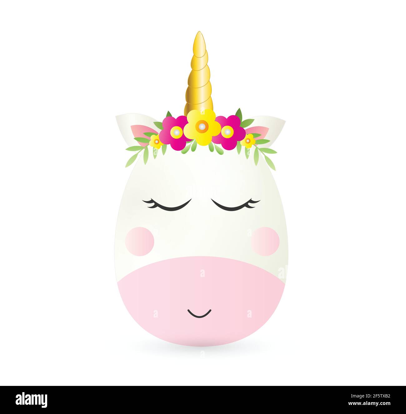Unicorn egg vector illustration isolated on white background. Easter egg vector. Stock Vector