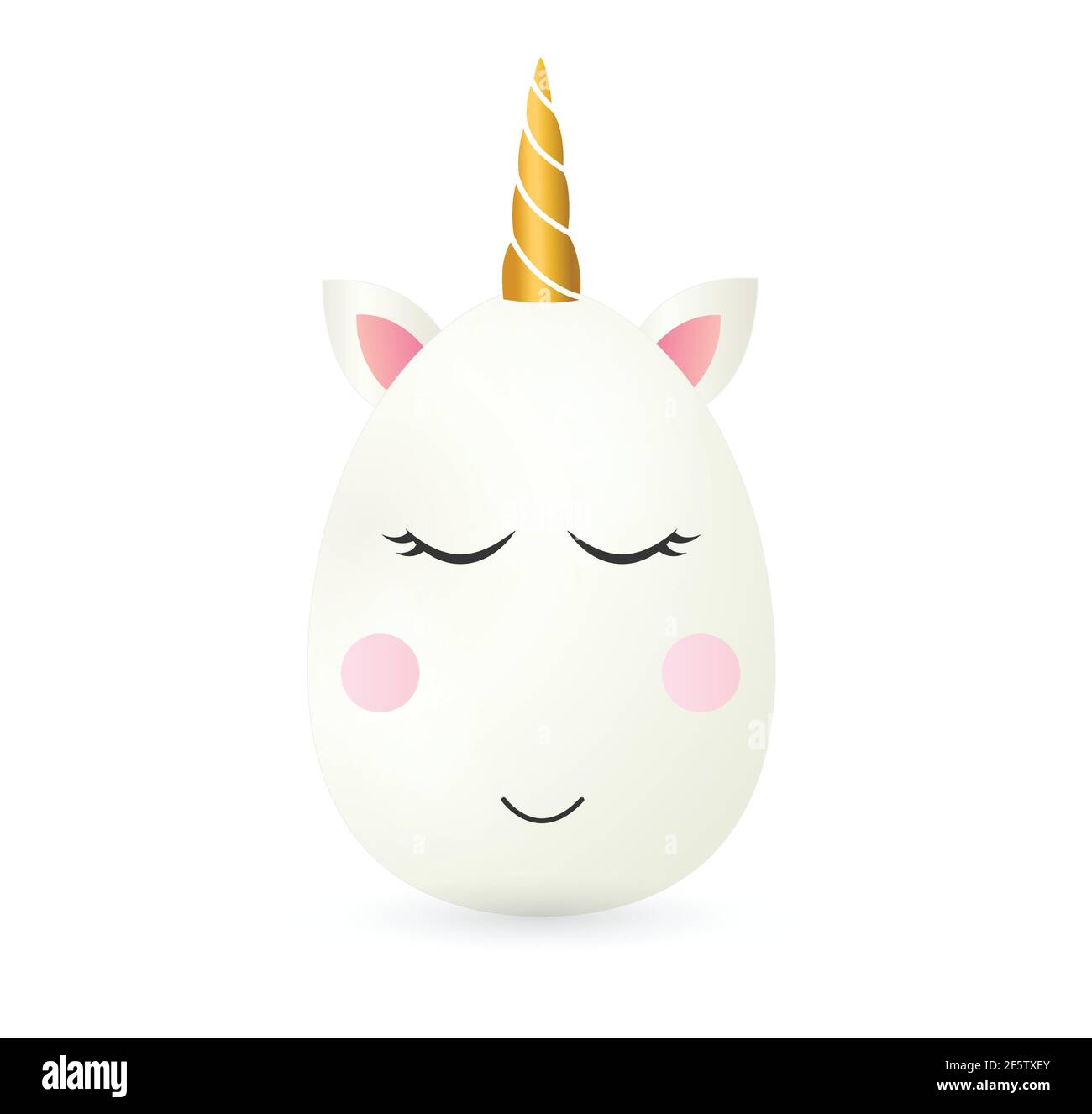 Unicorn Easter egg vector illustration isolated on white background. Easter egg vector. Stock Vector