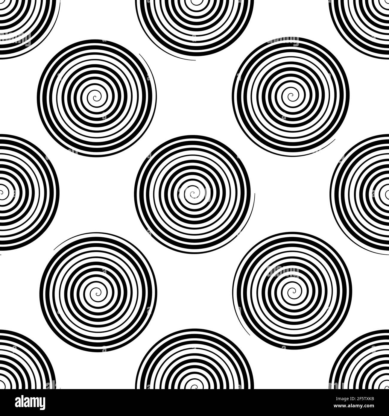 Spiralling Repeating Pattern Repeatable pattern with spiral, swirl, twirl shape — Stock vector ...