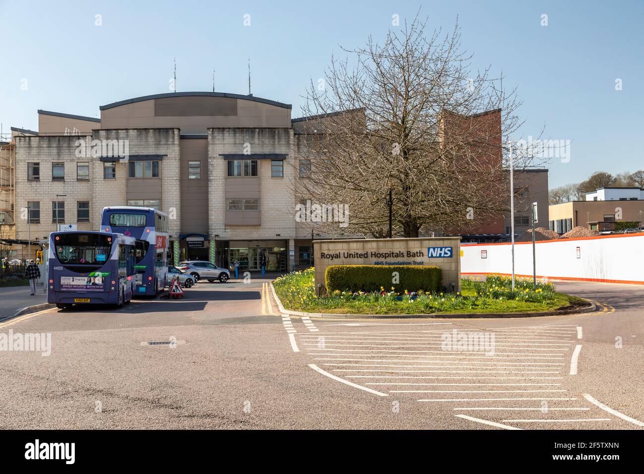 Outside the Royal United Hospital,(RUH), Bath, Somerset, England, UK ...