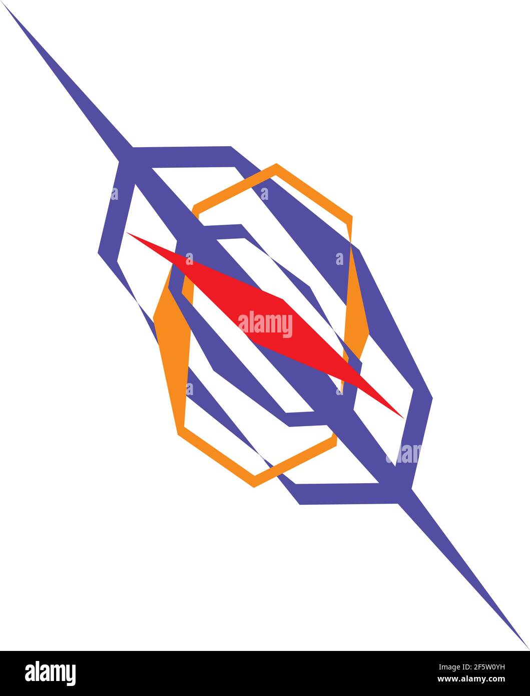 Edgy, geometric abstract design element. Pointy abstract shape — Stpck ...