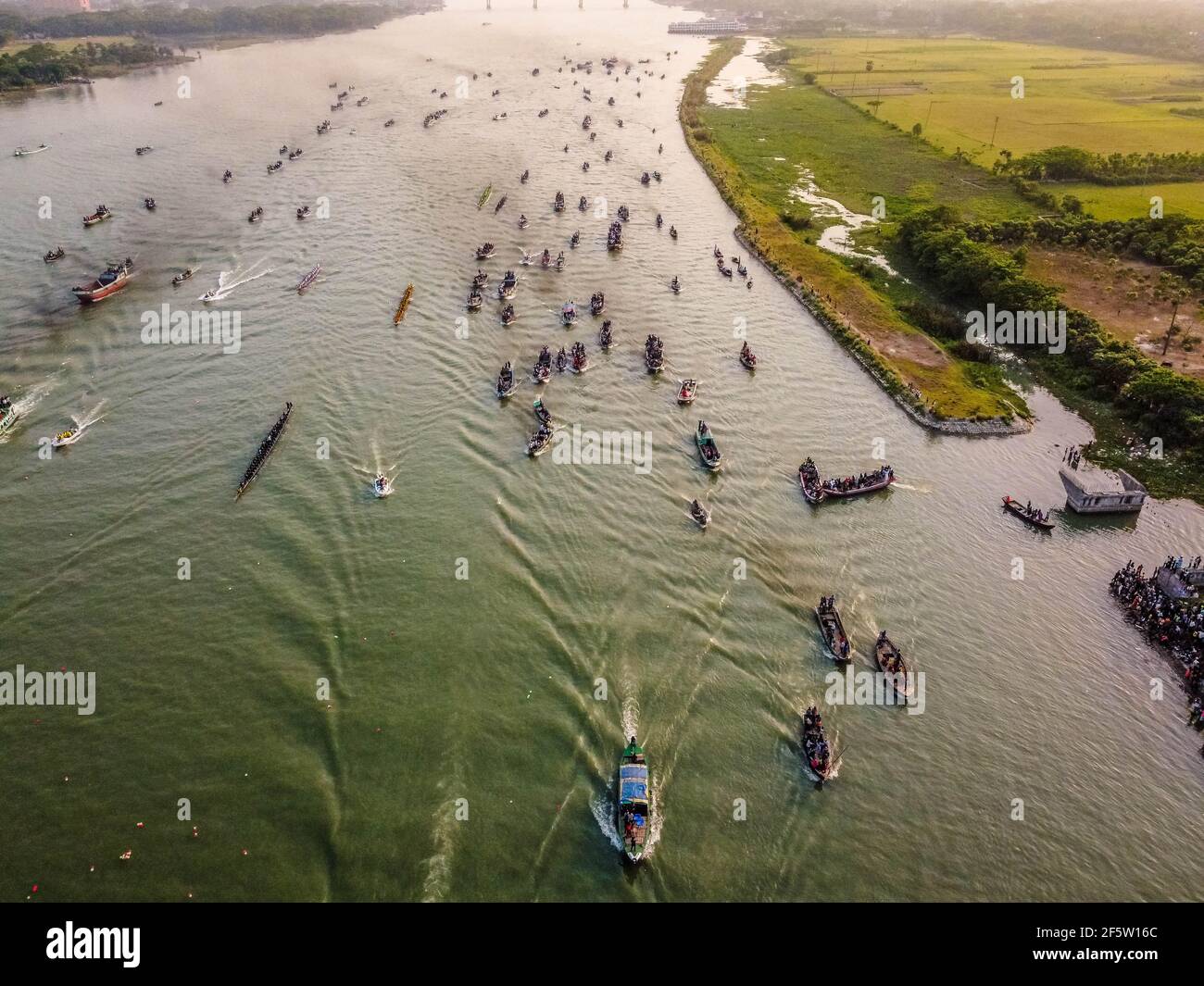 (EDITOR'S NOTE Images taken by a drone) Nouka Baich referred as Boat