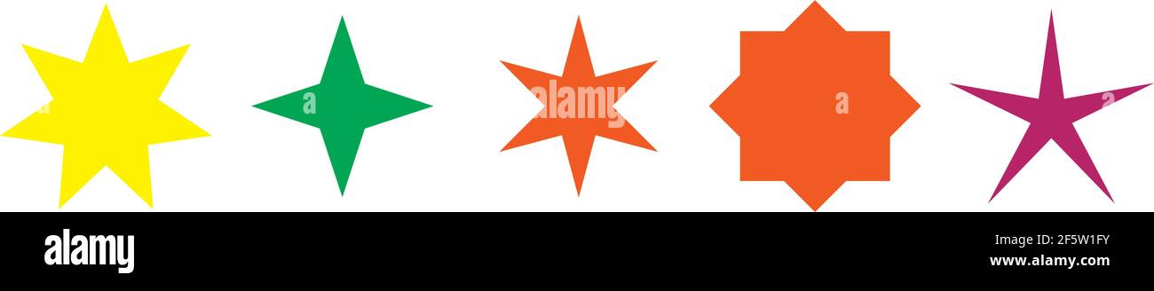 Star, starburst, sunburst icon, symbol. Radial shape, design element ...