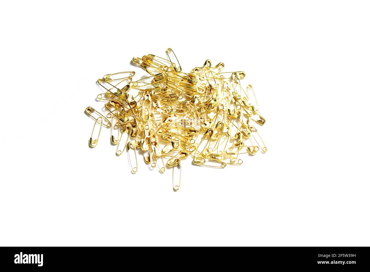 Safety pin isolated on white background Stock Photo - Alamy