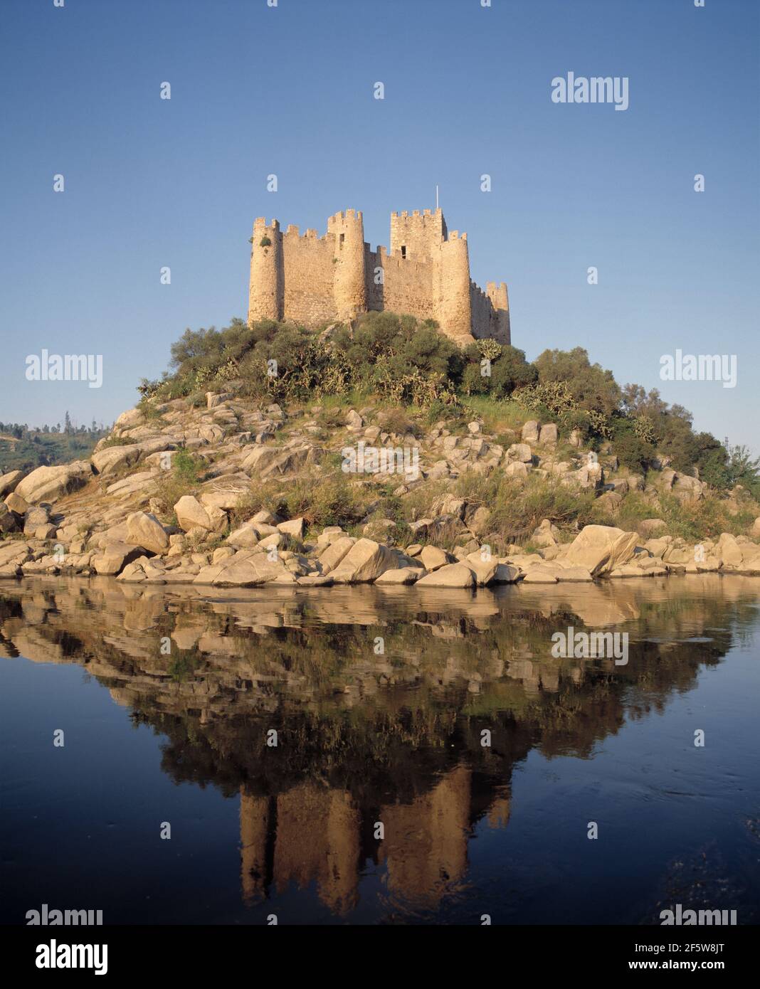 Portugal. Portalegre. Alentejo. Almourol Castle. Stock Photo