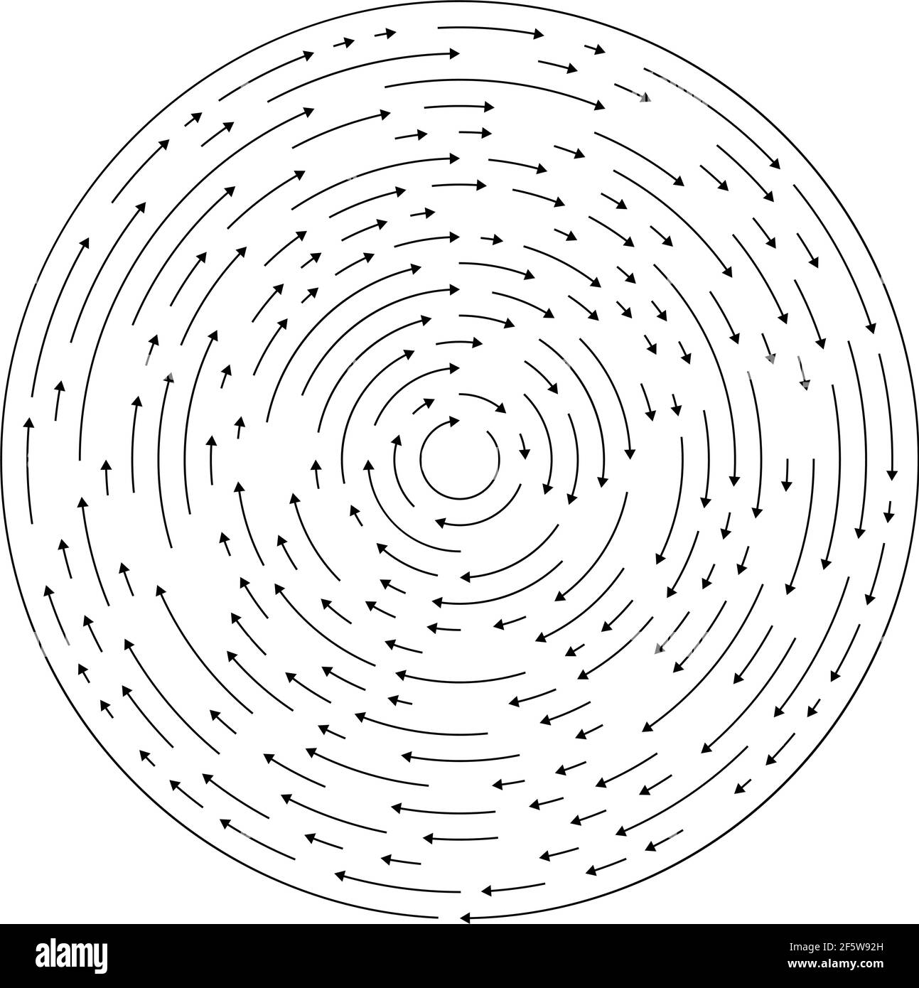 Spinning circular, circle arrows element — Stock vector illustration ...