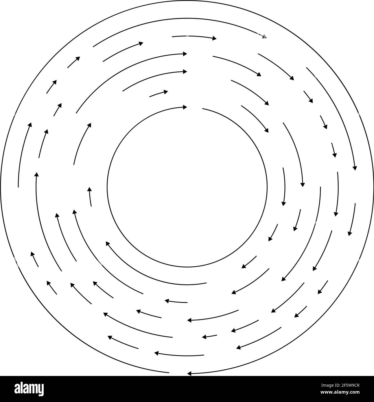 Spinning circular, circle arrows element — Stock vector illustration ...