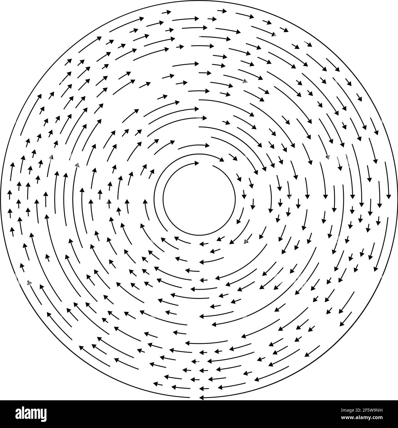Spinning circular, circle arrows element — Stock vector illustration