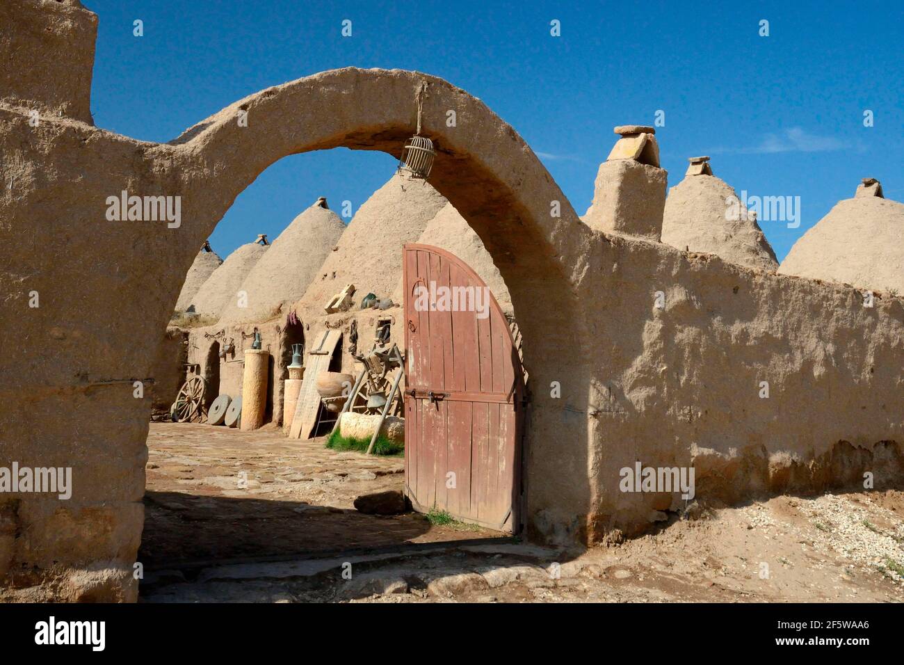 Harran, mud brick, mud house, traditional beehive shaped mud houses, trulli, Sanliurfa Province, Mesopotamia, Turkey Stock Photo