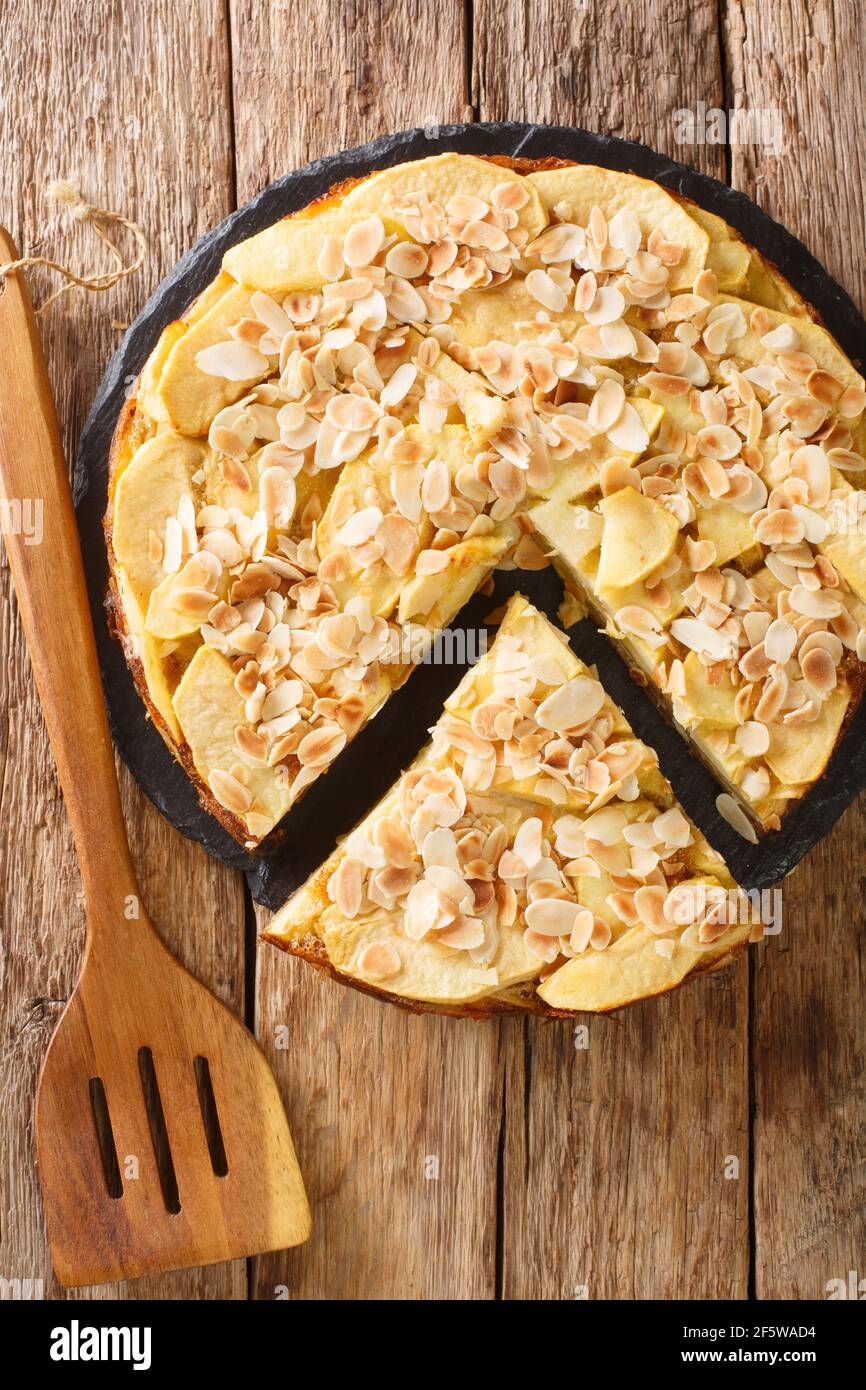 French Apple Pie Gateau Invisible Aux Pommes Close Up On A Slate Board On The Table Vertical Top View From Above Stock Photo Alamy French Apple Pie Gateau Invisible Aux Pommes Close Up On A Slate Board On The Table Vertical Top View From Above Stock Photo Alamy