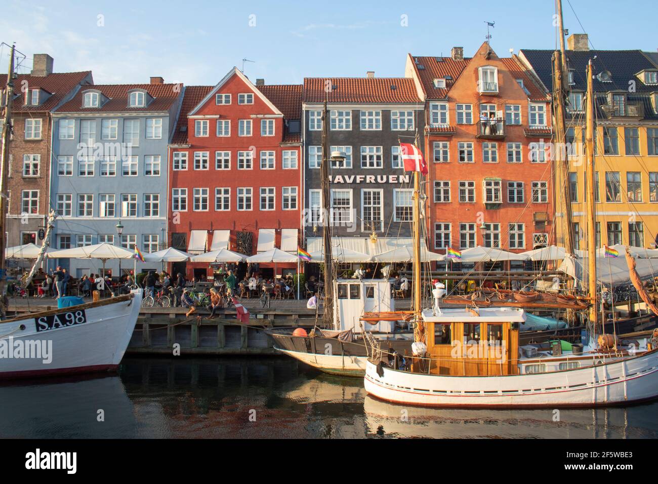Nyhavn district in Copenhagen, Denmark Stock Photo