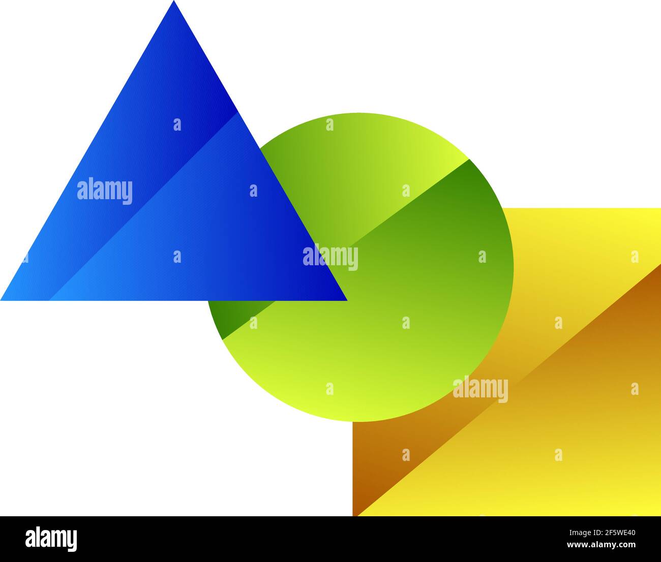 Basic shapes logo element. Triangle, square, circle logo, icon — Stock