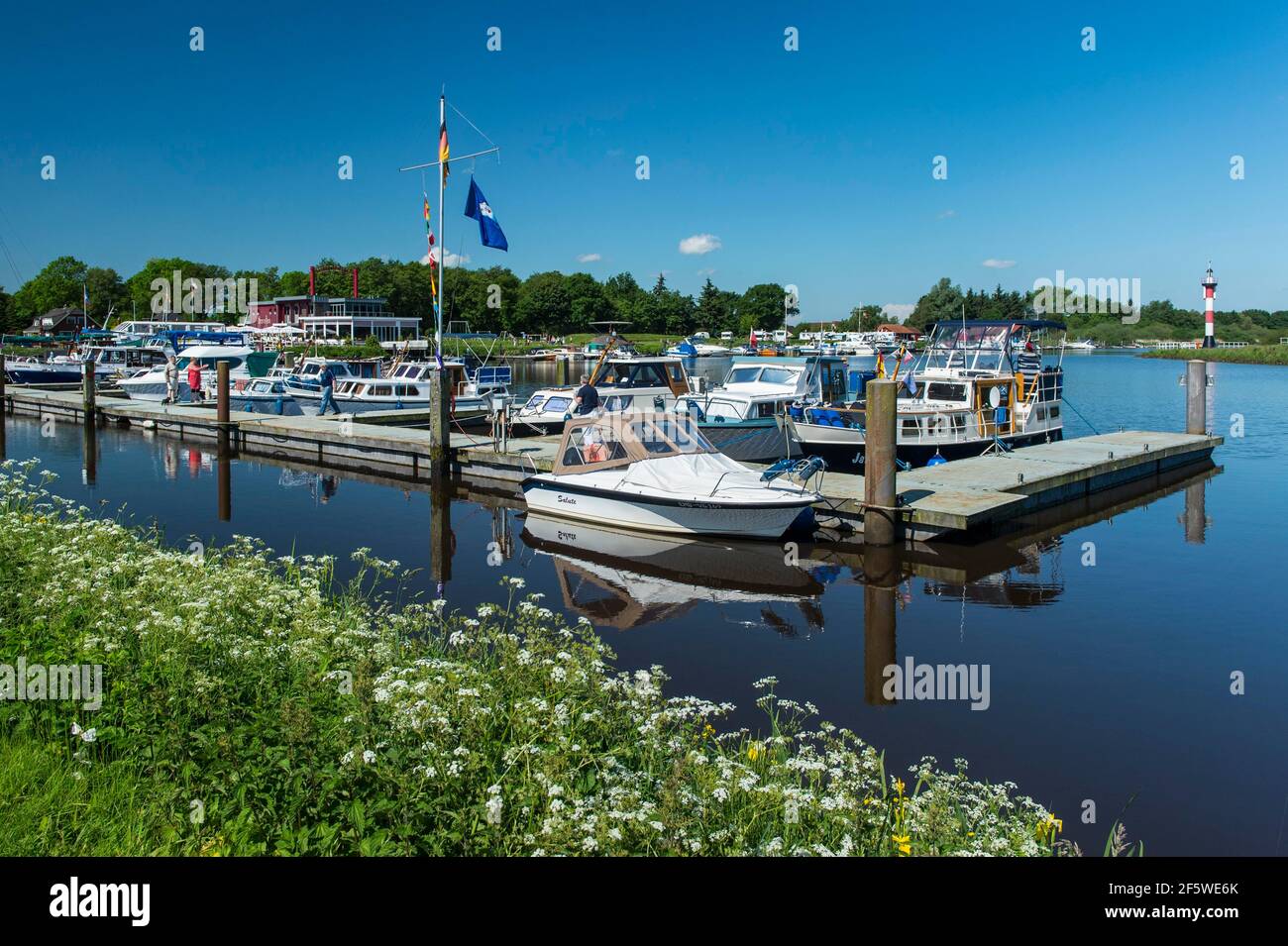 Port of Barssel, Lower Saxony, Germany Stock Photo