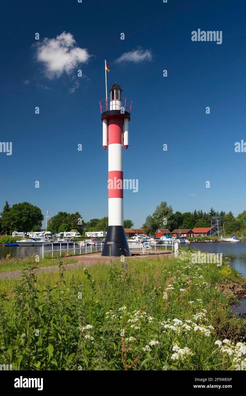 Port of Barssel, Lower Saxony, Germany Stock Photo