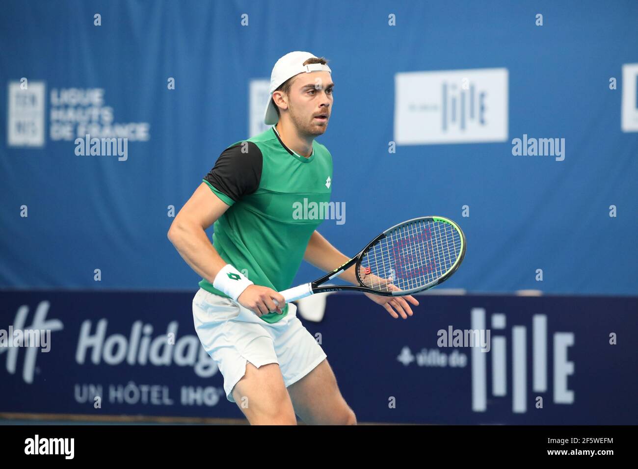 Benjamin BONZI France during the Play In Challenger 2021, ATP Challenger  tennis tournament on March 25, 2021 at Marcel Bernard complex in Lille,  France - Photo Laurent Sanson / LS Medianord / DPPI / LiveMedia Stock Photo  - Alamy