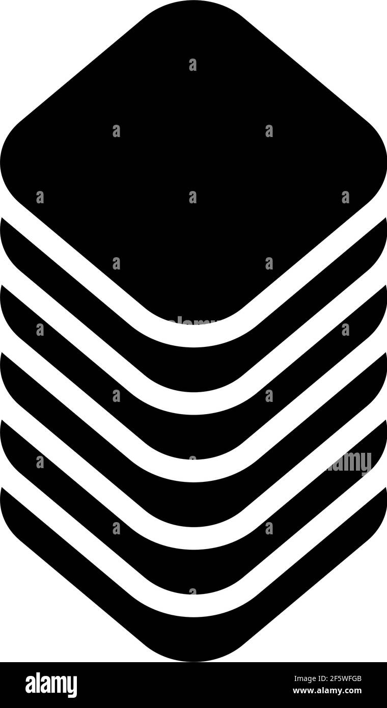 Multitier, layered icon for computing, or generic stack theme. Harddisk, harddrive icon, symbol — Stpck vector illustration, Clip art graphics Stock Vector
