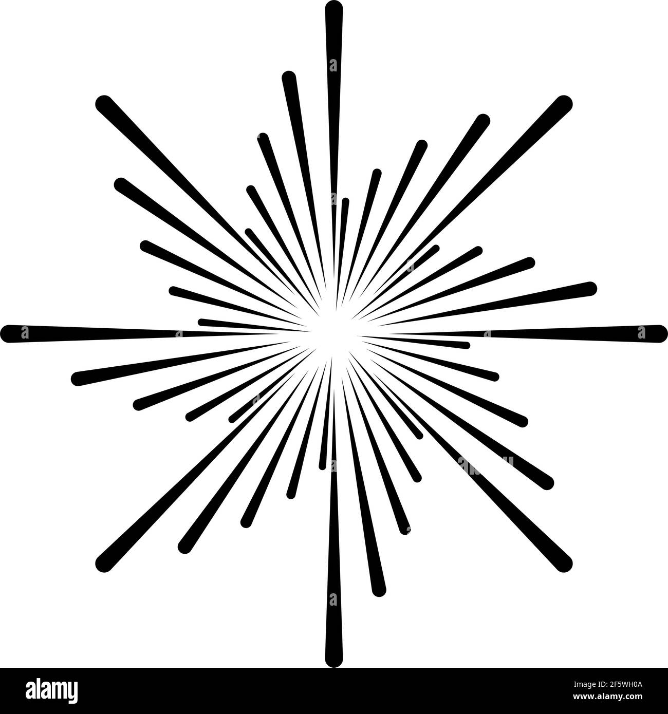 Radial, radiating line starburst, fireworks effects vector ??? Stock