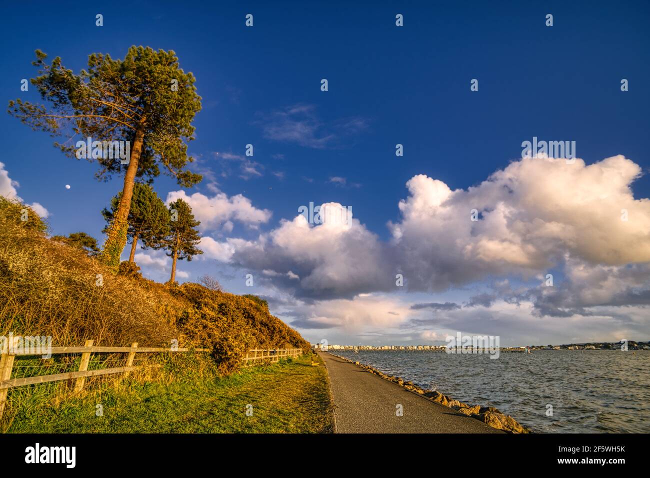 View from the Evening Hill, Sandbanks, Poole Stock Photo Alamy