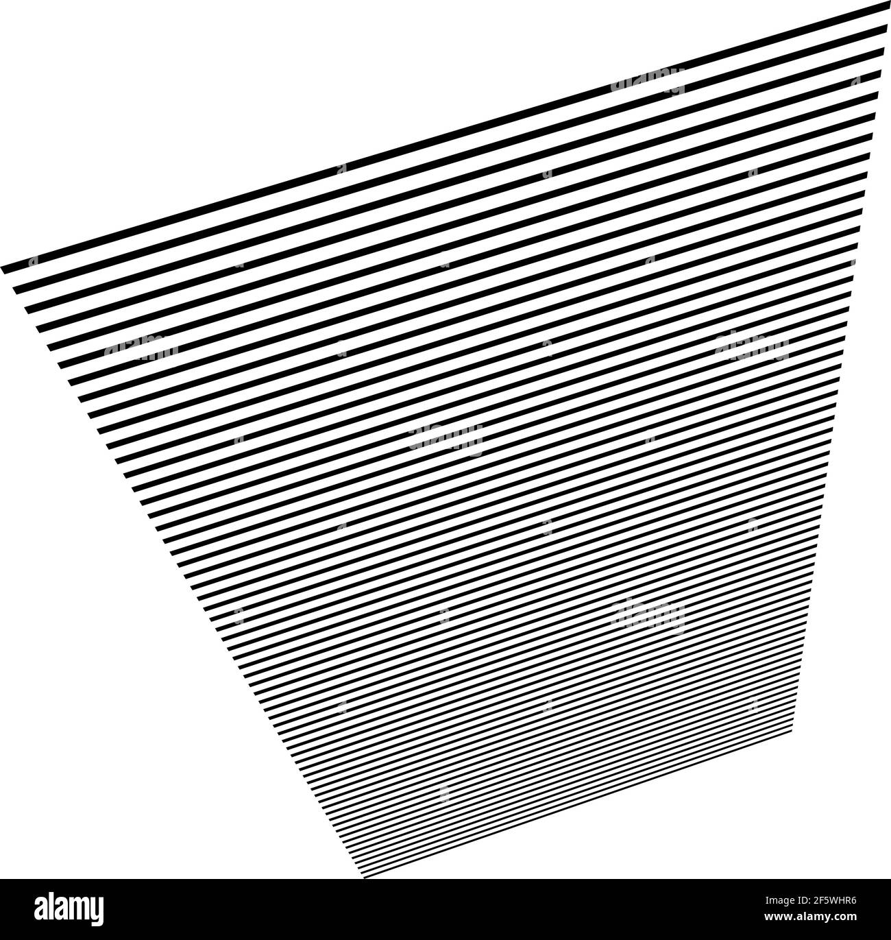 Lines, stripes in 3d perspective. Lines vanishing into horizon. Dynamic