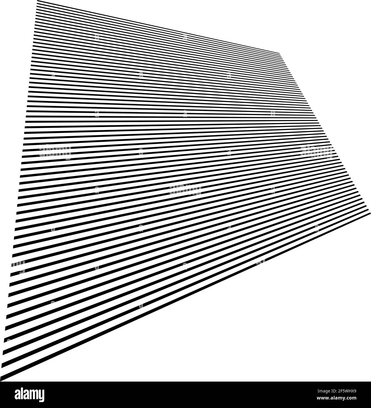 Lines, stripes in 3d perspective. Lines vanishing into horizon. Dynamic