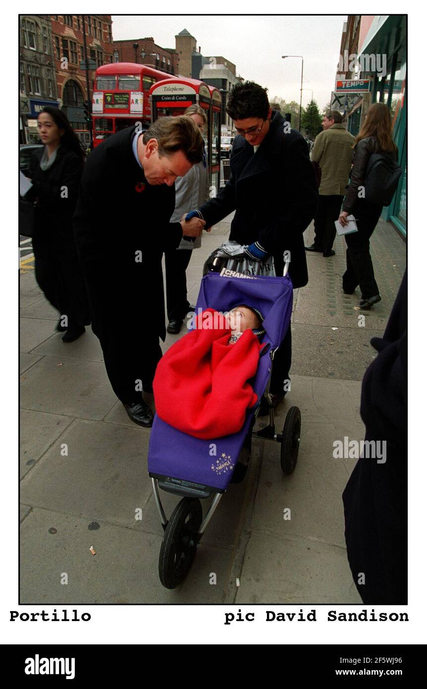 Michael Portillo MP November 1999out canvassing on the Kensington High Street Stock Photo