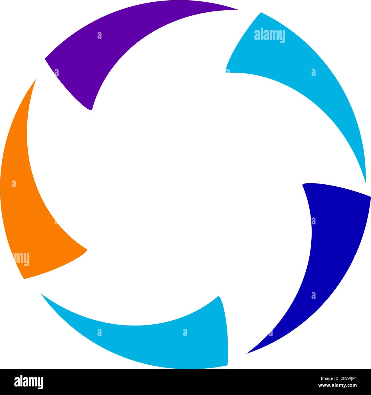 Radial abstract geometric circle desugn element. Circular shape design — Stock vector illustration, Clip art graphics Stock Vector