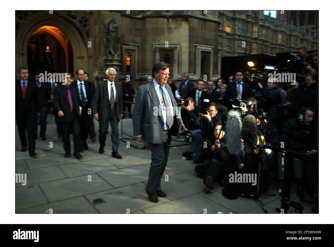 Ken Clark leaves Westminster after loosing in the first vote for the leadership of the Conservative Party.pic David Sandison 18/10/2005 Stock Photo