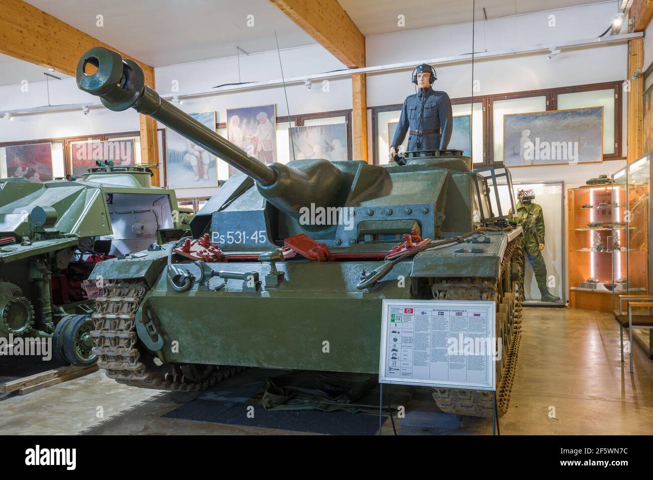 PAROLA, FINLAND - JUNE 10, 2017: German self-propelled assault gun Sd.Kfz. 142 (StuG III Ausf.G) sample 1944. Exposition of the museum of armored vehi Stock Photo