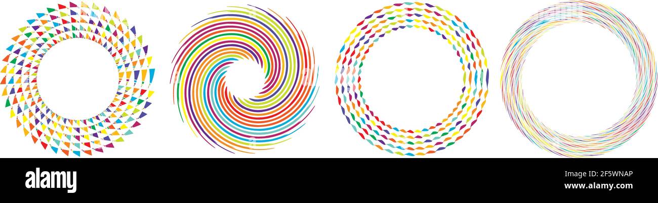 Geometric abstract circle, circular element vector — Stock vector ...