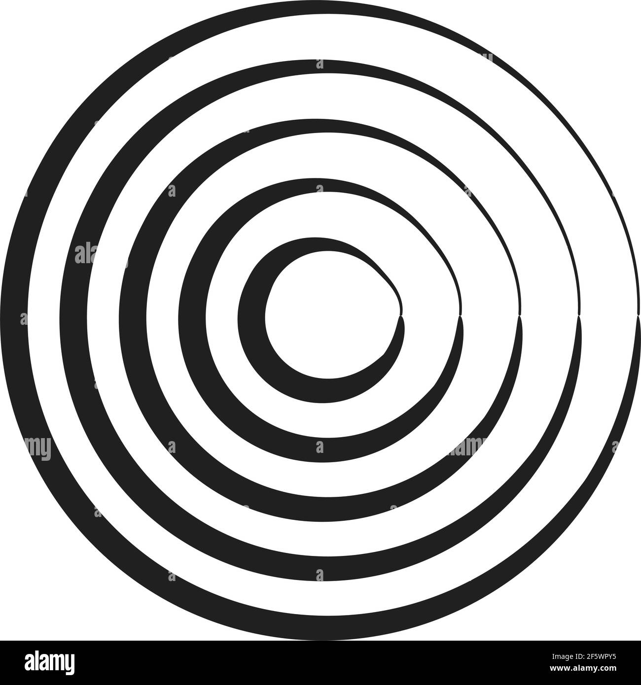 Concentric radial-radiating circles element vector — Stock vector ...