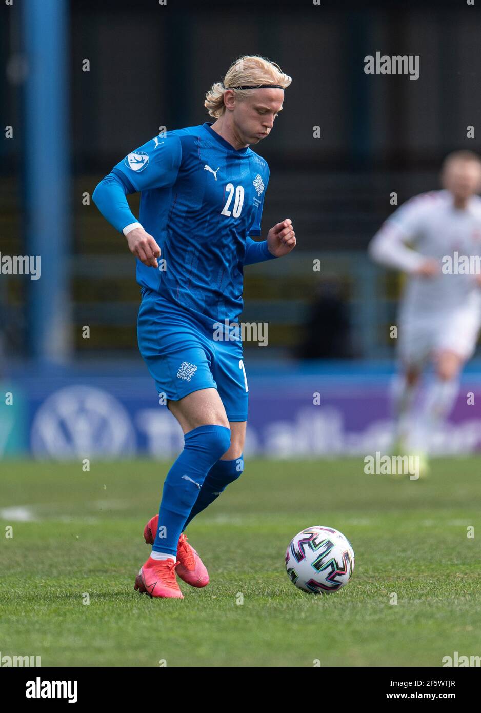 Gyor Hungary 28th Mar 21 Kolbeinn Finnsson Of Iceland Seen During The Uefa Euro U 21 Match Between Iceland And Denmark At Gyirmoti Stadion In Gyor Photo Credit Gonzales Photo Alamy Live News