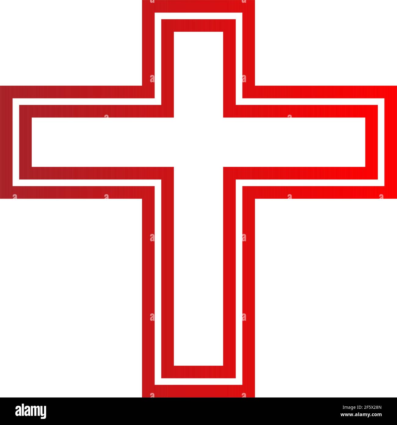 Cross symbol, sign and icon. Christian cross — Stock vector illustration, Graphic clip art Stock