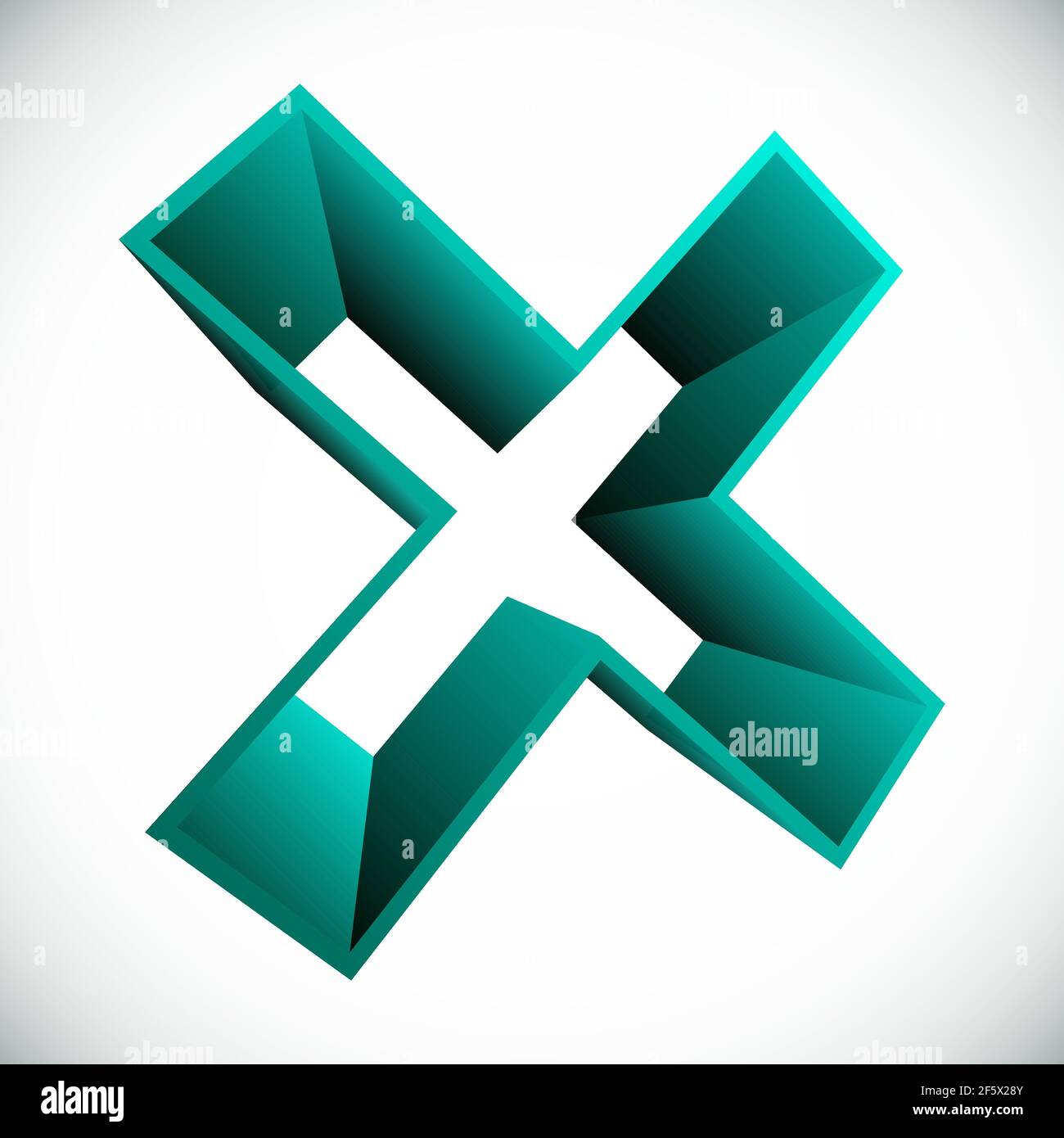 Cross sign, symbol. Letter X Graphics — Stock vector illustration ...