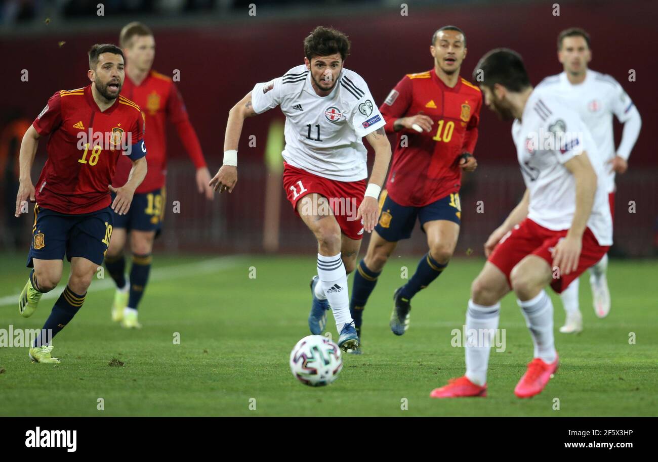 Soccer Football World Cup Qualifiers Europe Group B Georgia V Spain Boris Paichadze Stadium Tbilisi Georgia