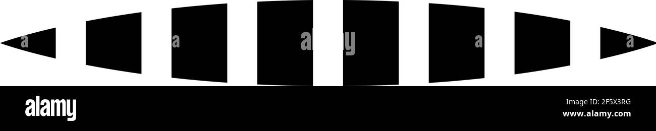 Horizontal dashed, segmented lines design shape element — Stock vector ...