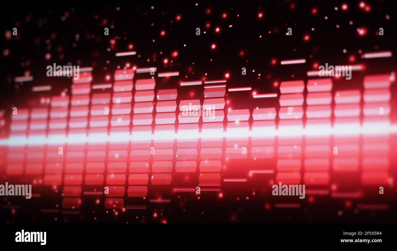 Music Equalizer bar. Audio waveform equalizer on screen black