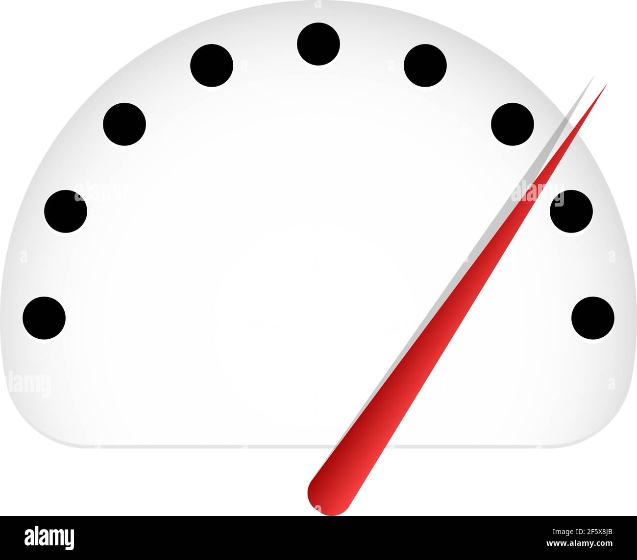 Dial, meter gauge vector illustration. Measurement, level, performance concept — Stock vector