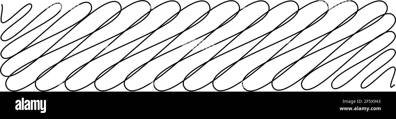 Squiggle, scrawl, curvy lines rectangular element vector illustration — Stock vector illustration, Clip art graphics Stock Vector