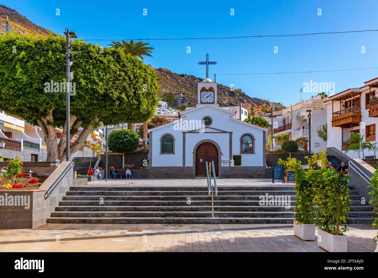 Los Gigantes, Spain, Janury 10, 2021: Parish church of holy spirit at Los  Gigantes, Tenerife, Canary islands, Spain Stock Photo - Alamy