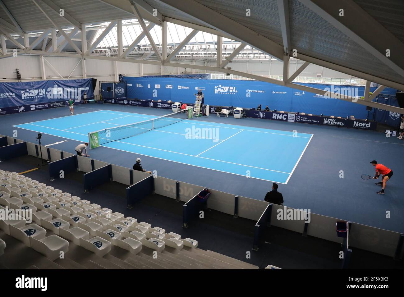 Court Central Play In during the Play In Challenger 2021, ATP Challenger  tennis tournament on March 25, 2021 at Marcel Bernard complex in Lille,  France - Photo Laurent Sanson / LS Medianord / DPPI Stock Photo - Alamy
