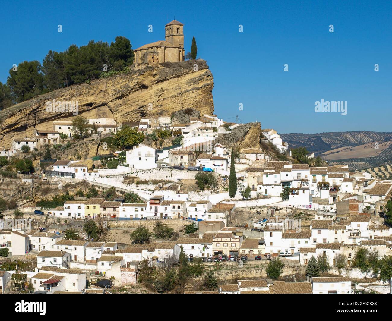 View of the Granada town of Montefrío, one of the most beautiful in the world according to National Geographic magazine Stock Photo